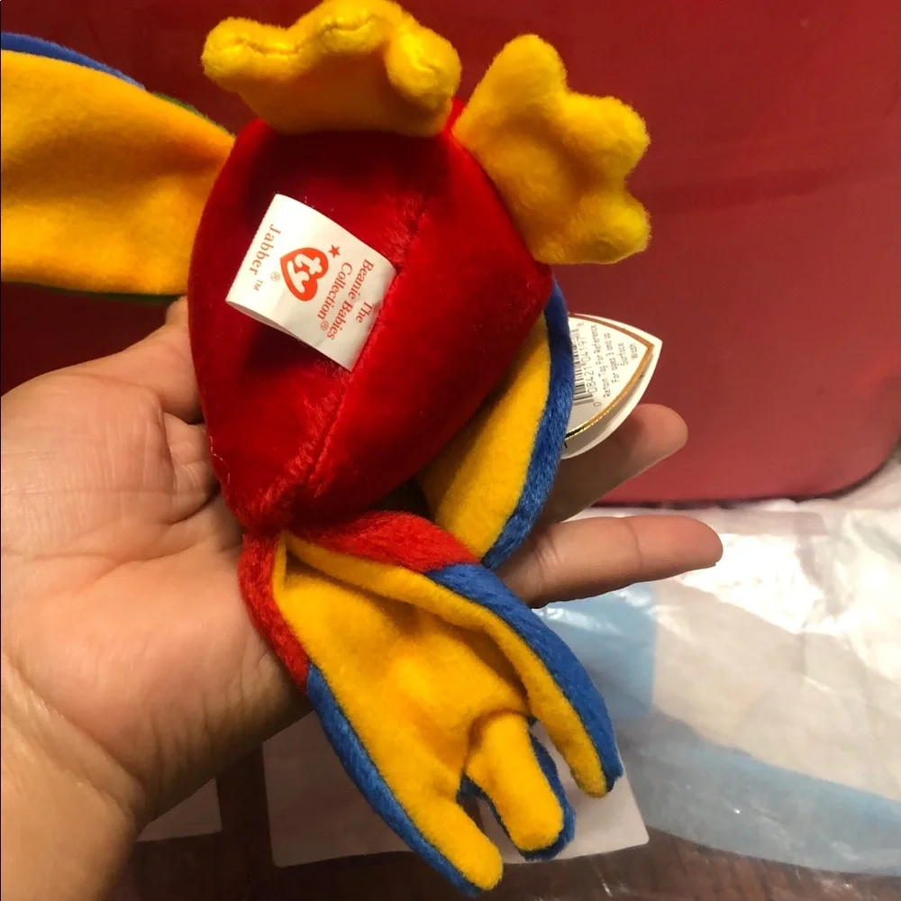 Ty Red and Multicolored Plush Bird Toy Set